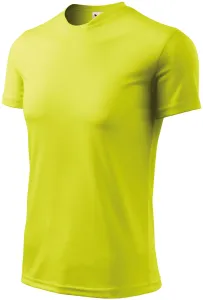 Majica s asimetričnim izrezom, neonsko žuta, M