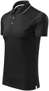 Muška elegantna mercerizirana polo majica, crno, M