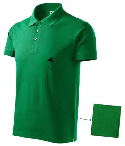 Muška elegantna polo majica, trava zelena, S