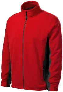 Muška jakna od kontrasta od flisa, crvena, M
