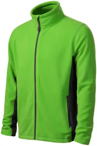Muška jakna od kontrasta od flisa, jabuka zelena, XL