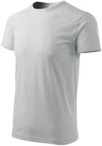 Muška jednostavna majica, svijetlo sivi mramor, XS