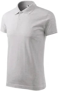 Muška jednostavna polo majica, svijetlo sivi mramor, L