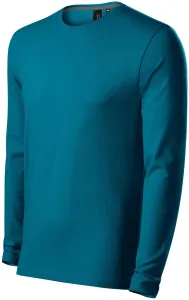 Muška majica uskog kroja s dugim rukavima, petrol blue, XL