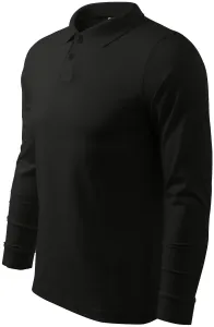 Muška polo majica dugih rukava, crno, S #262995