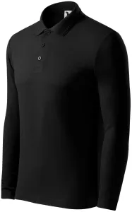 Muška polo majica dugih rukava, crno, XL