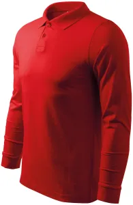 Muška polo majica dugih rukava, crvena, S #263005