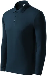 Muška polo majica dugih rukava, tamno plava, XL