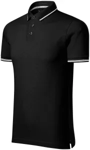 Muška polo majica s kontrastnim detaljima, crno, XL