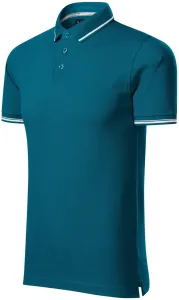 Muška polo majica s kontrastnim detaljima, petrol blue, XL