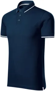 Muška polo majica s kontrastnim detaljima, tamno plava, XL