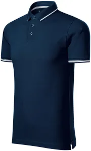 Muška polo majica s kontrastnim detaljima, tamno plava, L