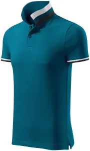 Muška polo majica s ovratnikom gore, petrol blue, S #257241