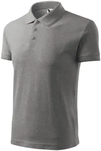 Muška široka polo majica, tamno sivi mramor, 3XL