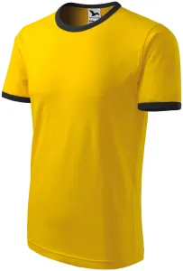 Uniseks majica s kontrastom, žuta boja, S #260505