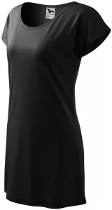 Ženska duga majica / haljina, crno, M