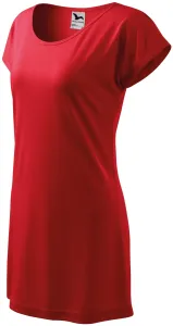 Ženska duga majica / haljina, crvena, M