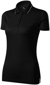 Ženska elegantna mercerizirana polo majica, crno, S