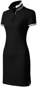 Ženska haljina s ovratnikom gore, crno, XS