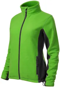 Ženska jakna od kontrasta od flisa, jabuka zelena, 2XL
