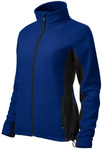 Ženska jakna od kontrasta od flisa, kraljevski plava, 3XL