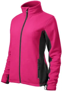 Ženska jakna od kontrasta od flisa, ružičasta, L