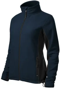 Ženska jakna od kontrasta od flisa, tamno plava, 2XL