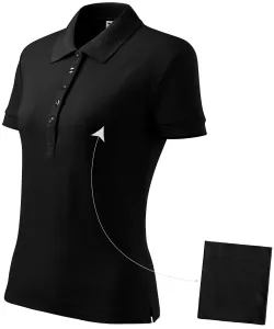 Ženska jednostavna polo majica, crno, 2XL #262125