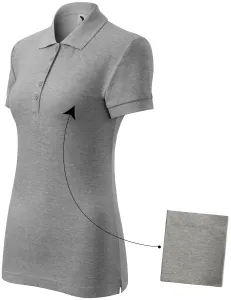 Ženska jednostavna polo majica, tamno sivi mramor, XL