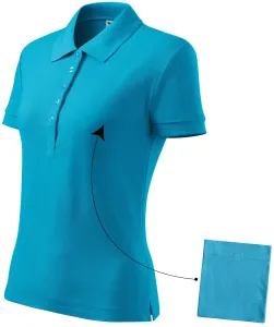 Ženska jednostavna polo majica, tirkiz, XS #262186