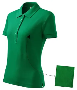 Ženska jednostavna polo majica, trava zelena, XS