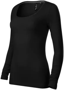 Ženska majica dugih rukava i dubljeg dekoltea, crno, XS #265839