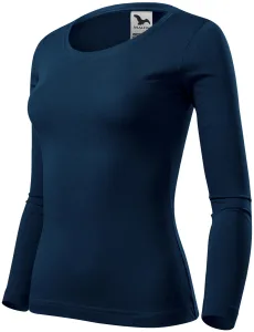 Ženska majica dugih rukava, tamno plava, XL