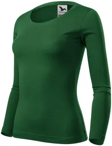 Ženska majica dugih rukava, tamnozelene boje, XL #268228