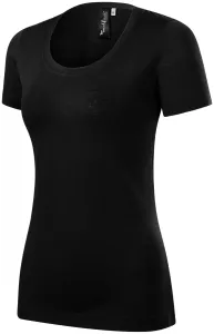 Ženska majica od merino vune, crno, XS