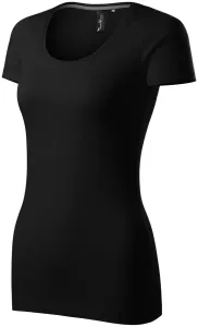 Ženska majica s ukrasnim šavovima, crno, XS