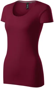 Ženska majica s ukrasnim šavovima, garnet, XL