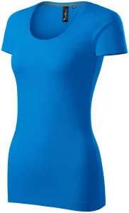 Ženska majica s ukrasnim šavovima, oceansko plava, XS