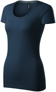 Ženska majica s ukrasnim šavovima, tamno plava, XS