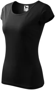 Ženska majica s vrlo kratkim rukavima, crno, XS
