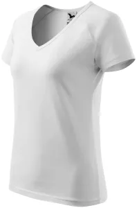 Ženska majica slim fit s rukavom od reglana, bijela, 2XL
