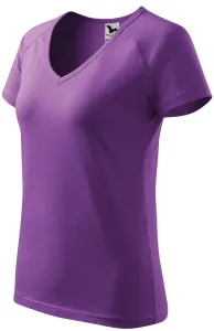 Ženska majica slim fit s rukavom od reglana, ljubičasta, XS #253129