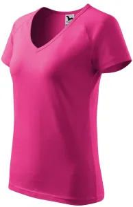 Ženska majica slim fit s rukavom od reglana, ružičasta, XS