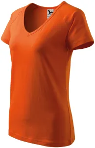 Ženska majica slim fit s rukavom od reglana, naranča, XS #253193