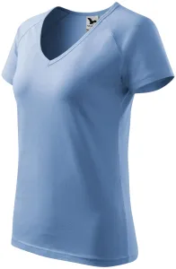 Ženska majica slim fit s rukavom od reglana, plavo nebo, XL