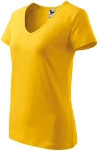 Ženska majica slim fit s rukavom od reglana, žuta boja, 2XL