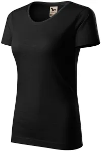 Ženska majica, teksturirani organski pamuk, crno, XS