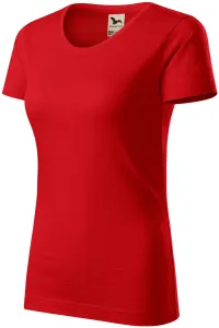 Ženska majica, teksturirani organski pamuk, crvena, XS