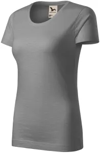Ženska majica, teksturirani organski pamuk, svijetlo srebrna, XS
