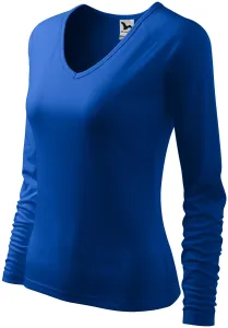 Ženska majica uskog kroja, V izrez, kraljevski plava, S